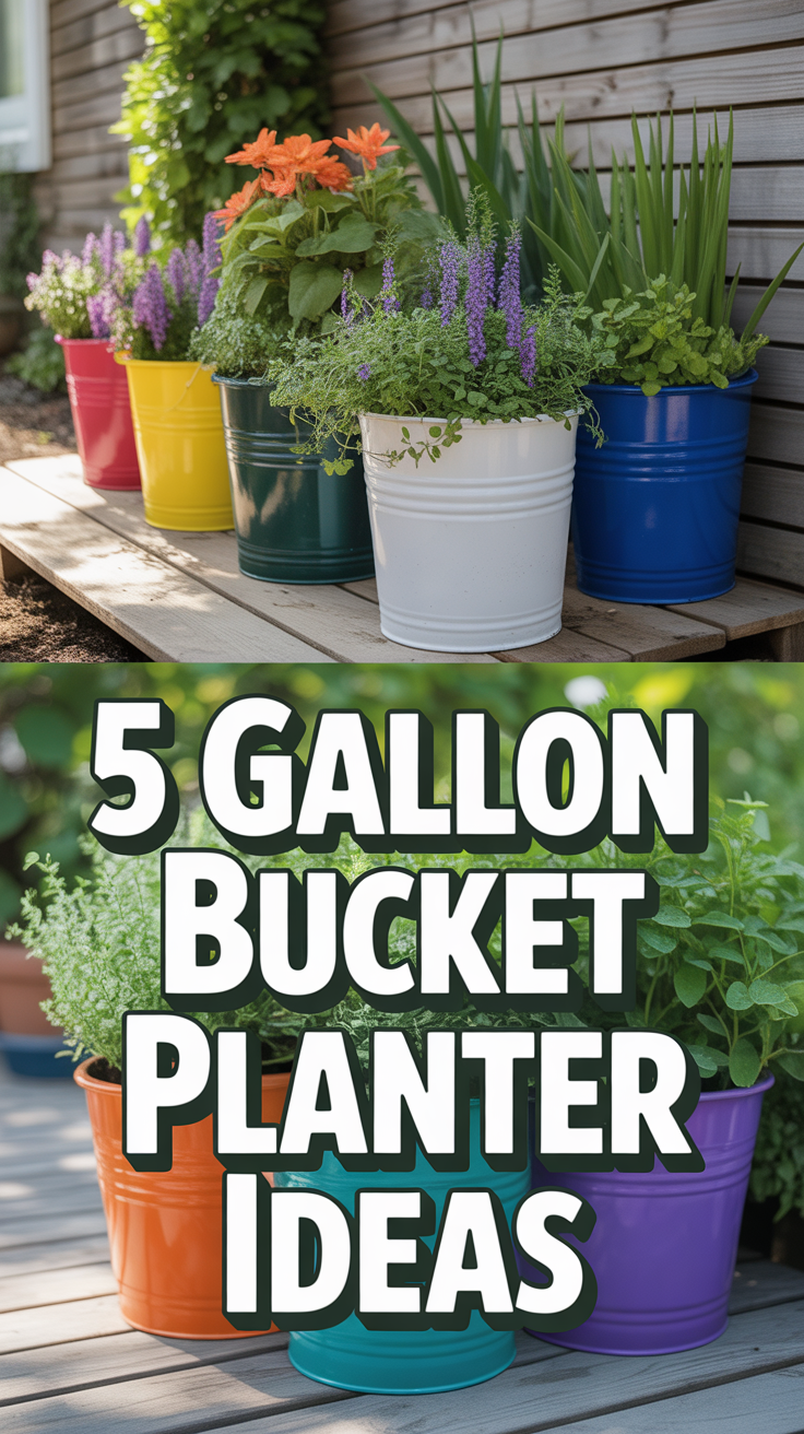 🪴 5 Gallon Bucket Planter Ideas
