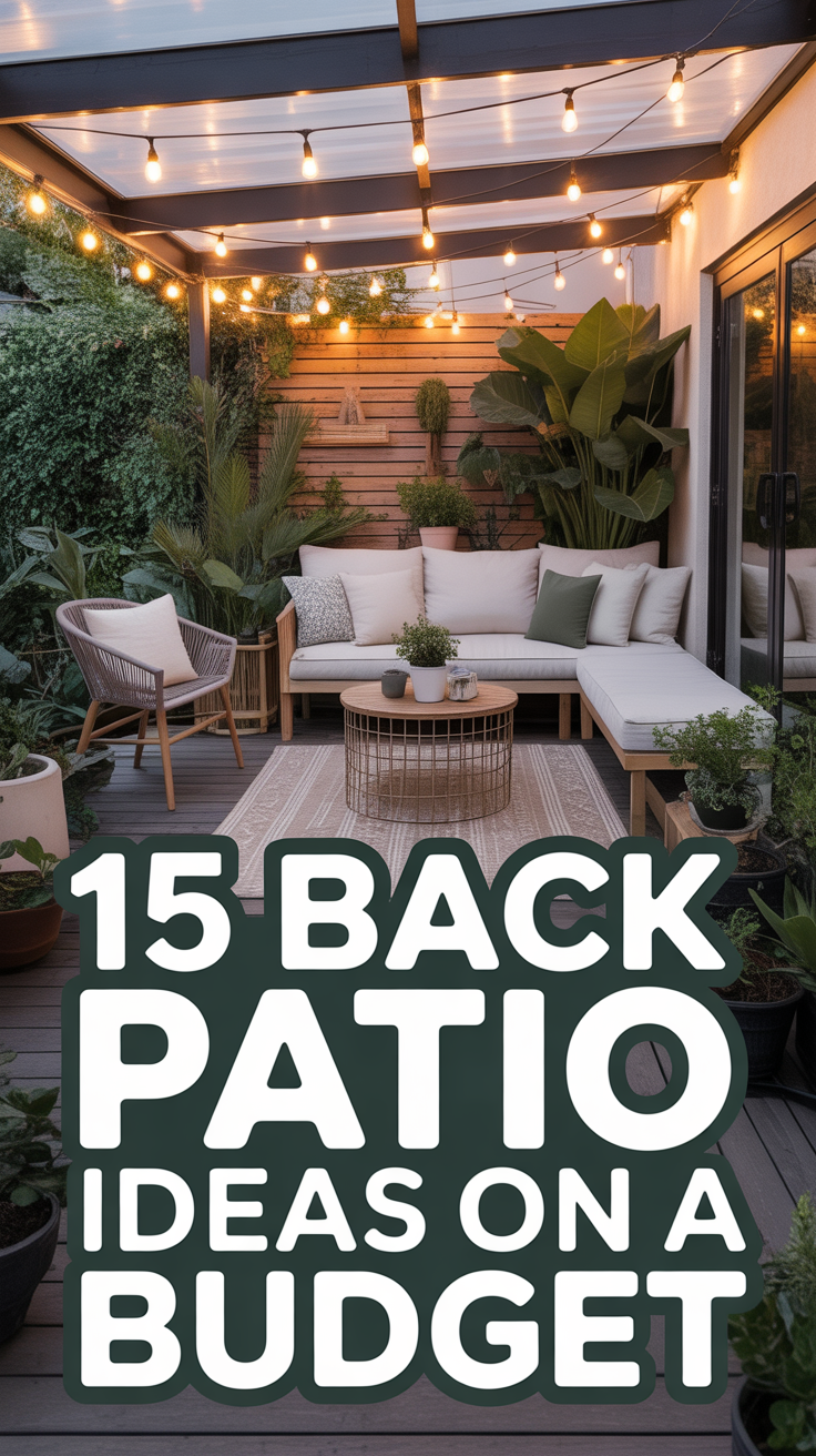 🪴 15 Back Patio Ideas On A Budget