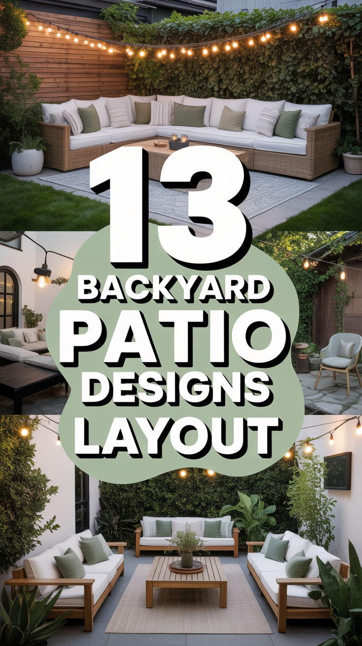 ⛱️ 13 Backyard Patio Designs Layout