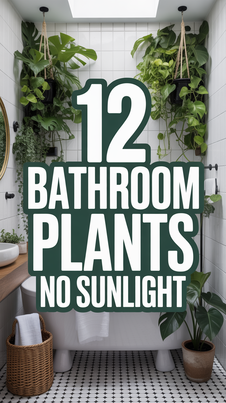 🌱 12 Bathroom Plants No Sunlight