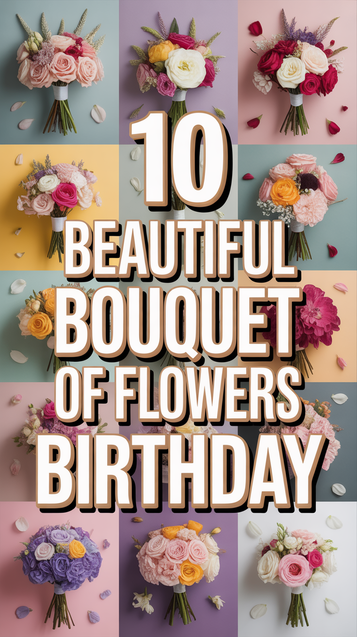 💐 10 Beautiful Bouquet Of Flowers Birthday