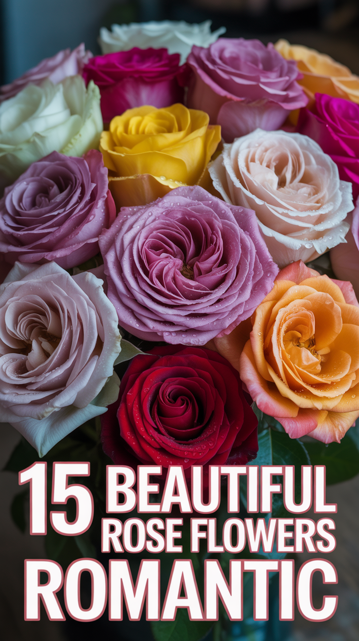 🌹 15 Beautiful Rose Flowers Romantic
