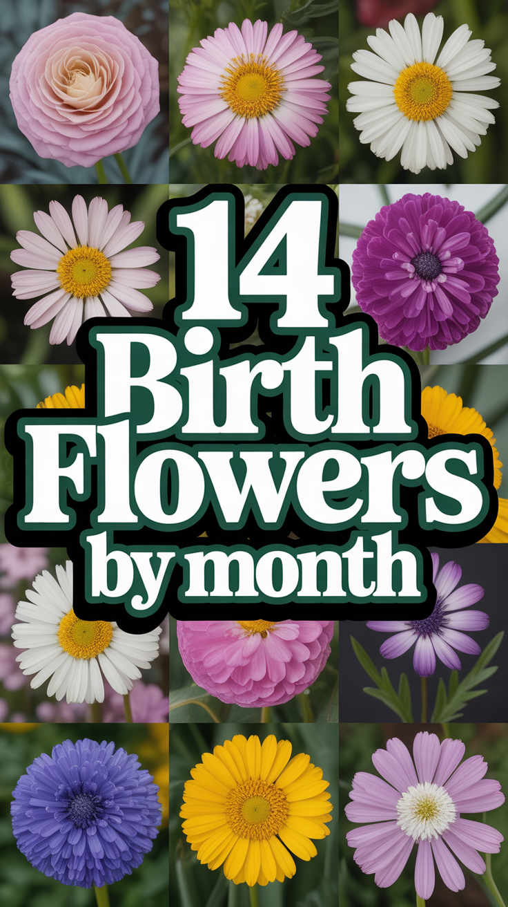 🌼 14 Birth Flowers By Month
