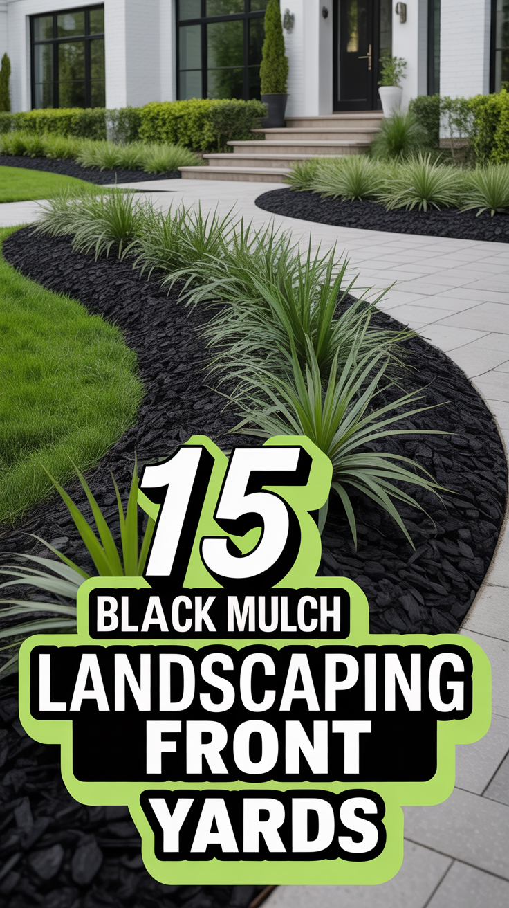 🌱 15 Black Mulch Landscaping Front Yards