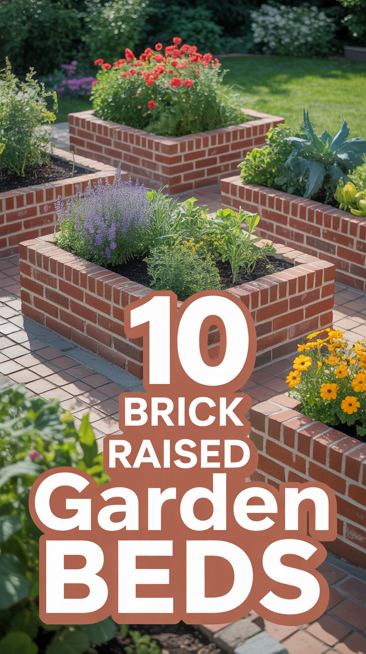 🧱 10 Brick Raised Garden Beds