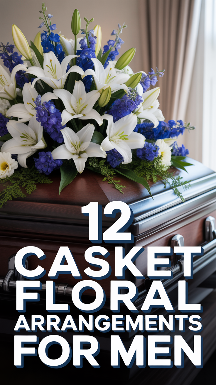 🌿 12 Casket Floral Arrangements For Men