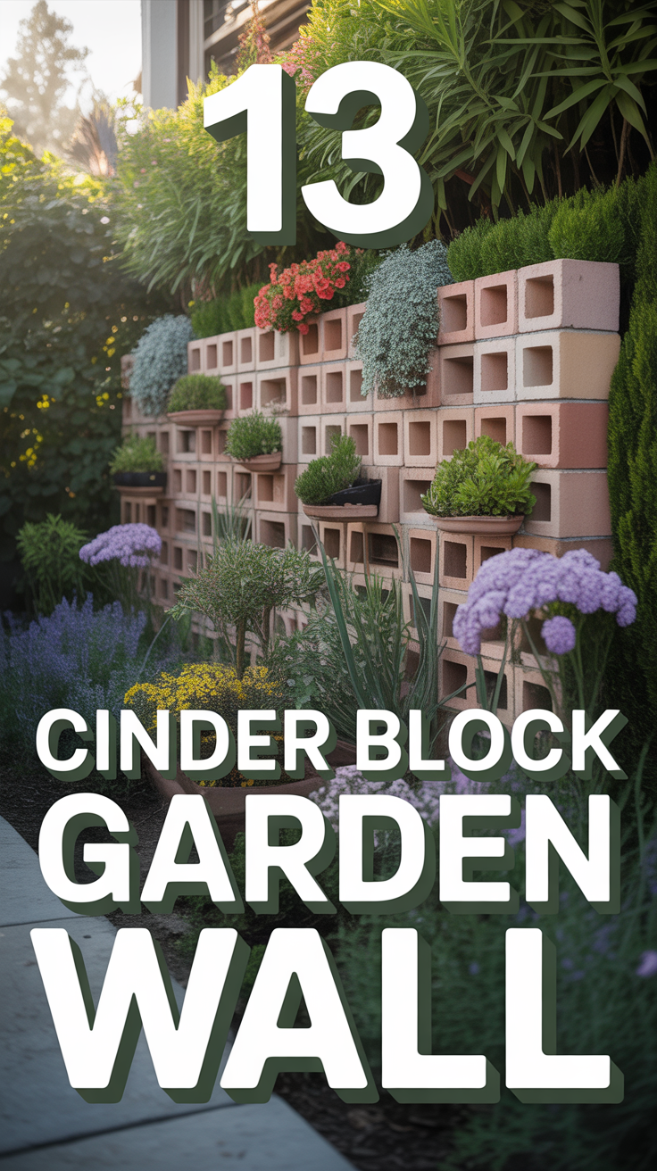 🌱 13 Cinder Block Garden Wall
