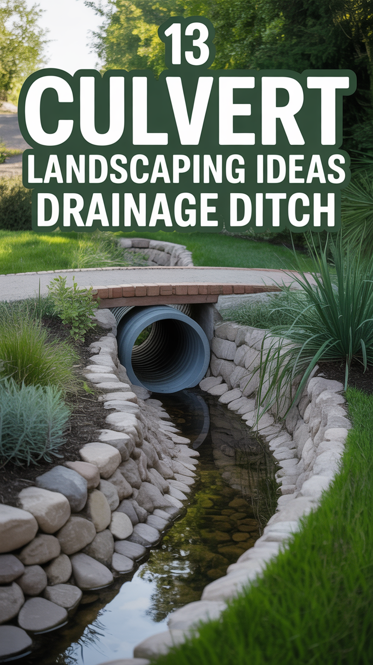 🏞️ 13 Culvert Landscaping Ideas Drainage Ditch