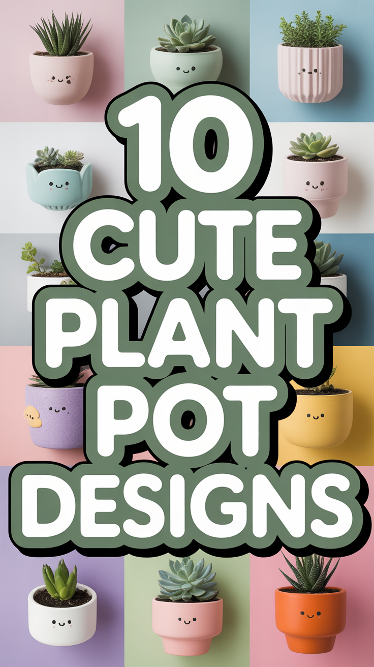 🌿 10 Cute Plant Pot Designs