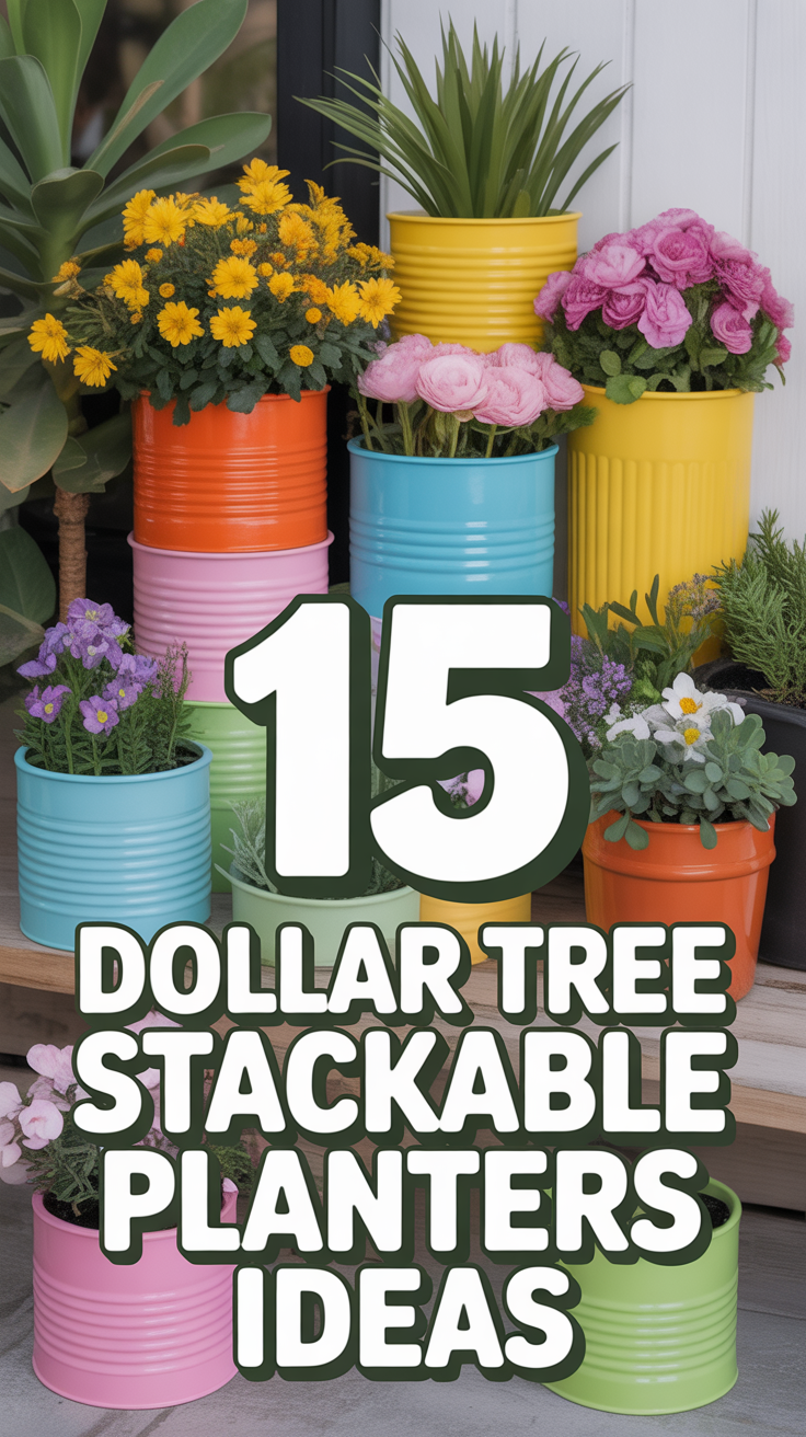 🌱 15 Dollar Tree Stackable Planters Ideas