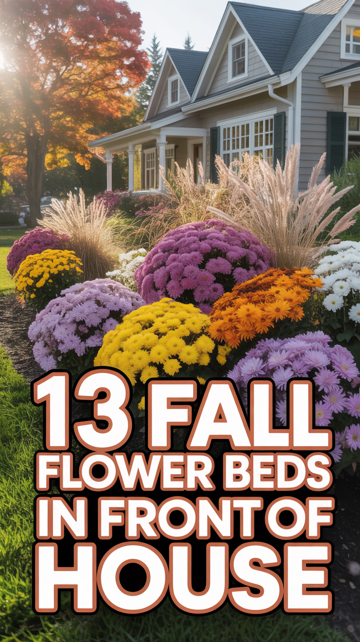 🍂 13 Fall Flower Beds In Front Of House