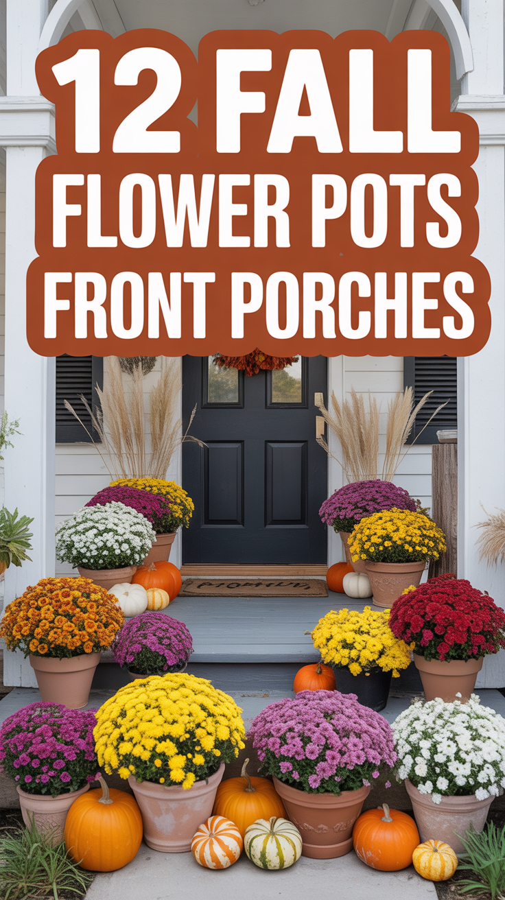 🍂 12 Fall Flower Pots Front Porches