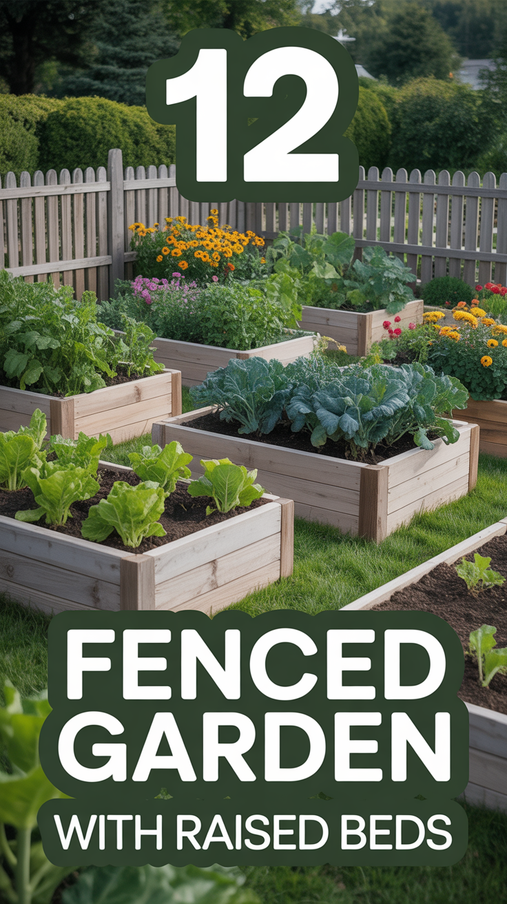 🏡 12 Fenced Garden With Raised Beds