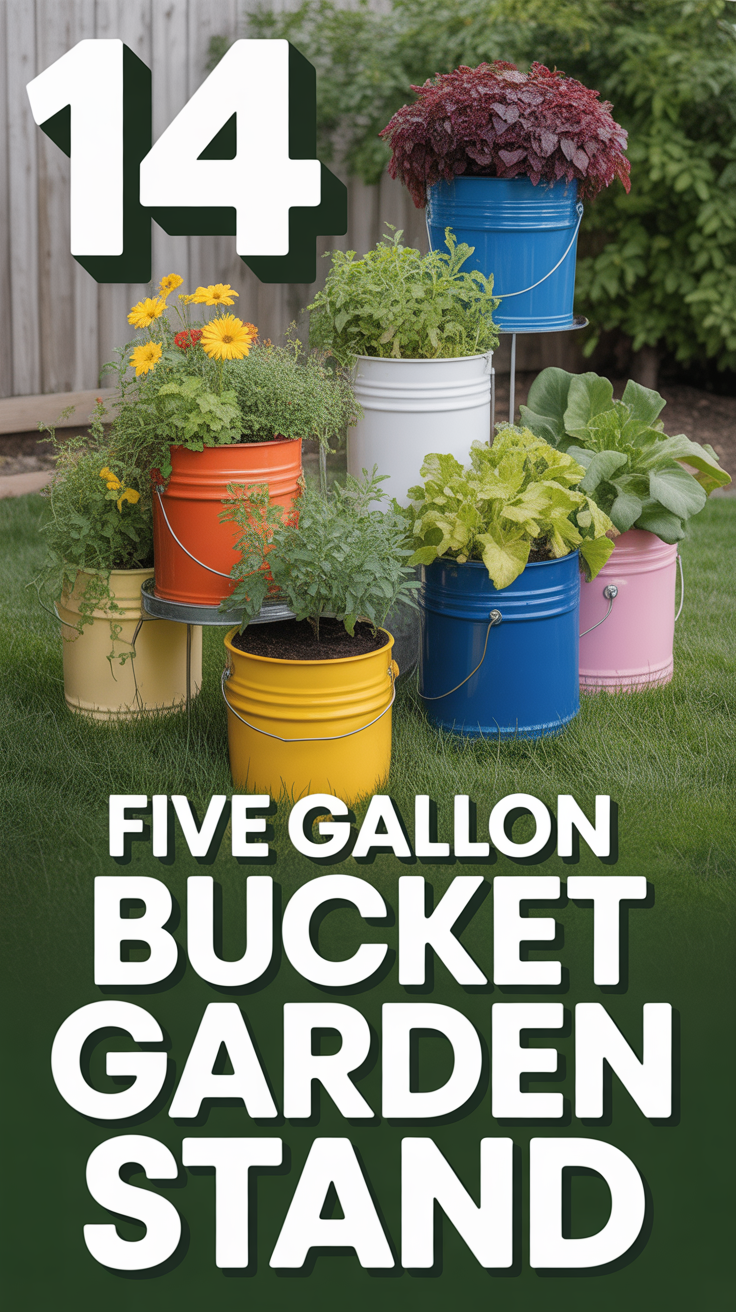 🤪 14 Five Gallon Bucket Garden Stand