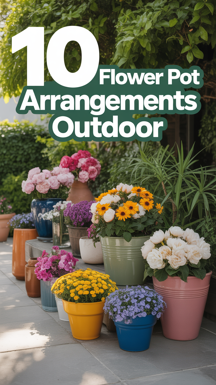 🪴 10 Flower Pot Arrangements Outdoor