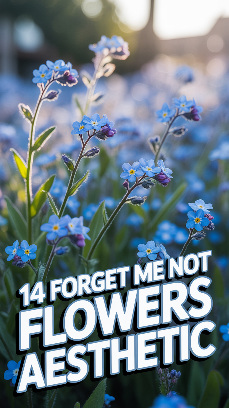 💙 14 Forget Me Not Flowers Aesthetic