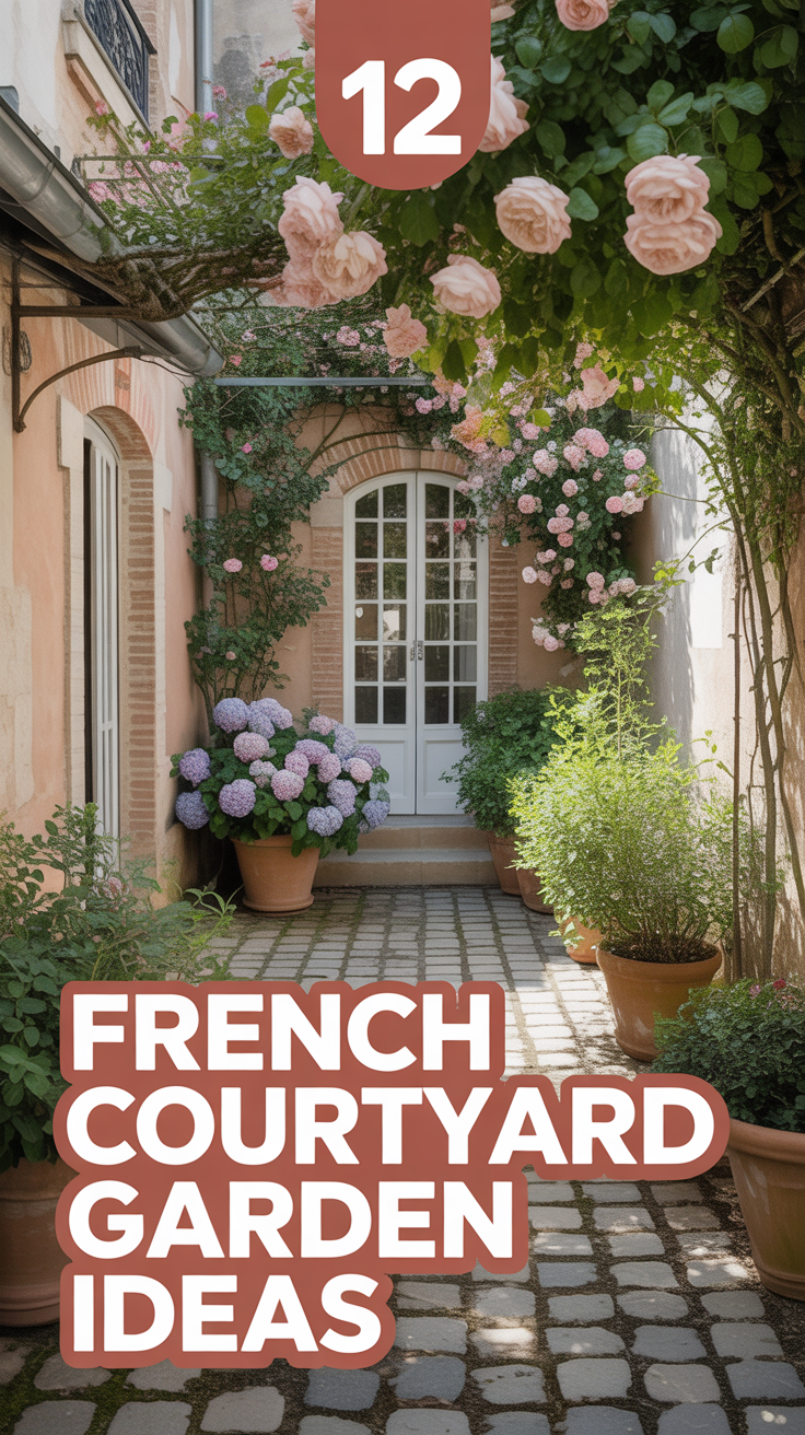 🌿 12 French Courtyard Garden Ideas