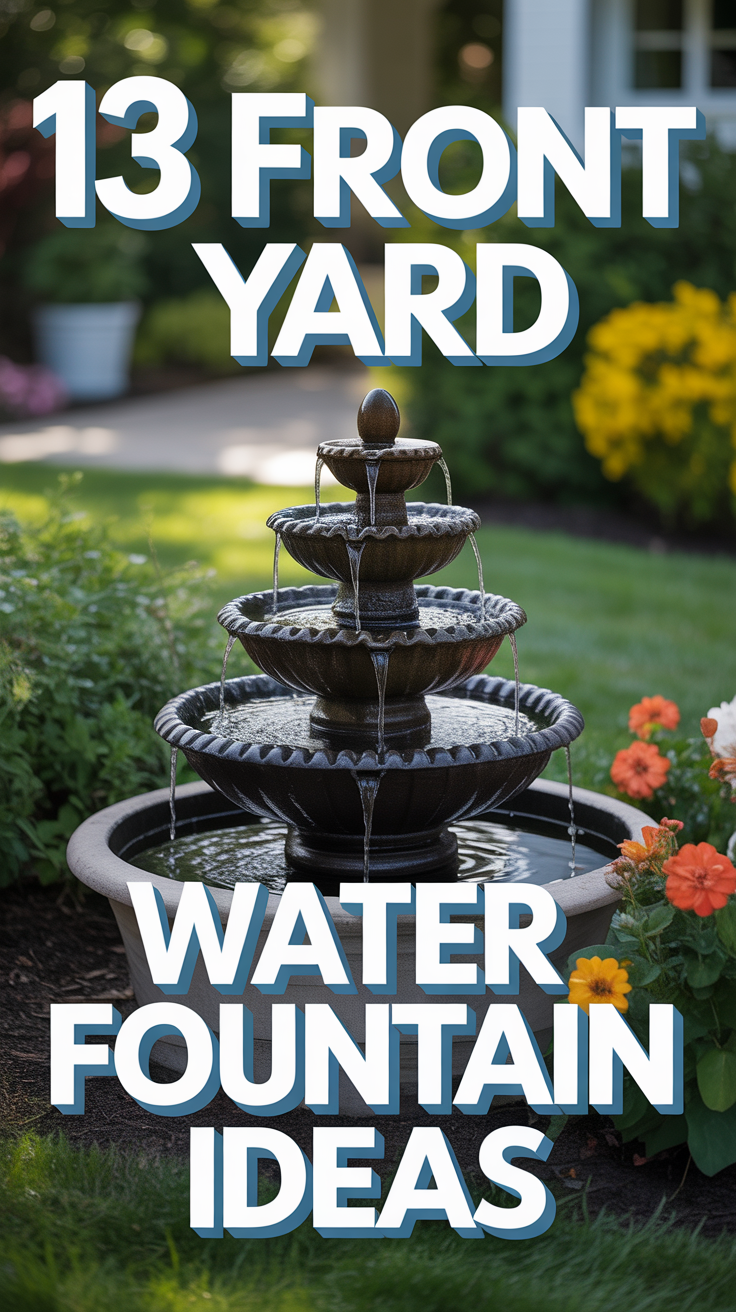 💧 13 Front Yard Water Fountain Ideas