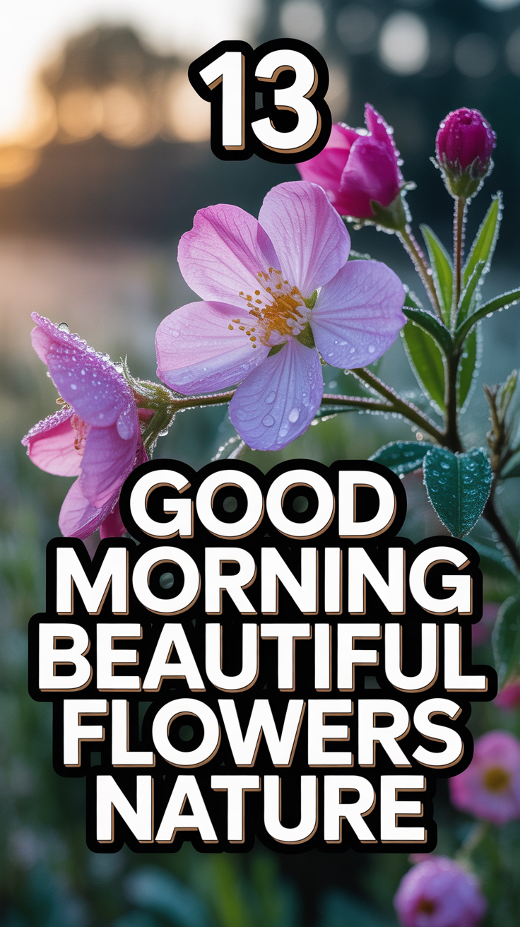 🌸 13 Good Morning Beautiful Flowers Nature