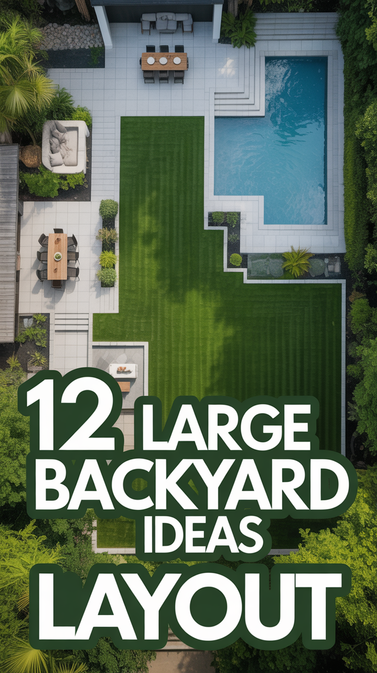 🌳 12 Large Backyard Ideas Layout