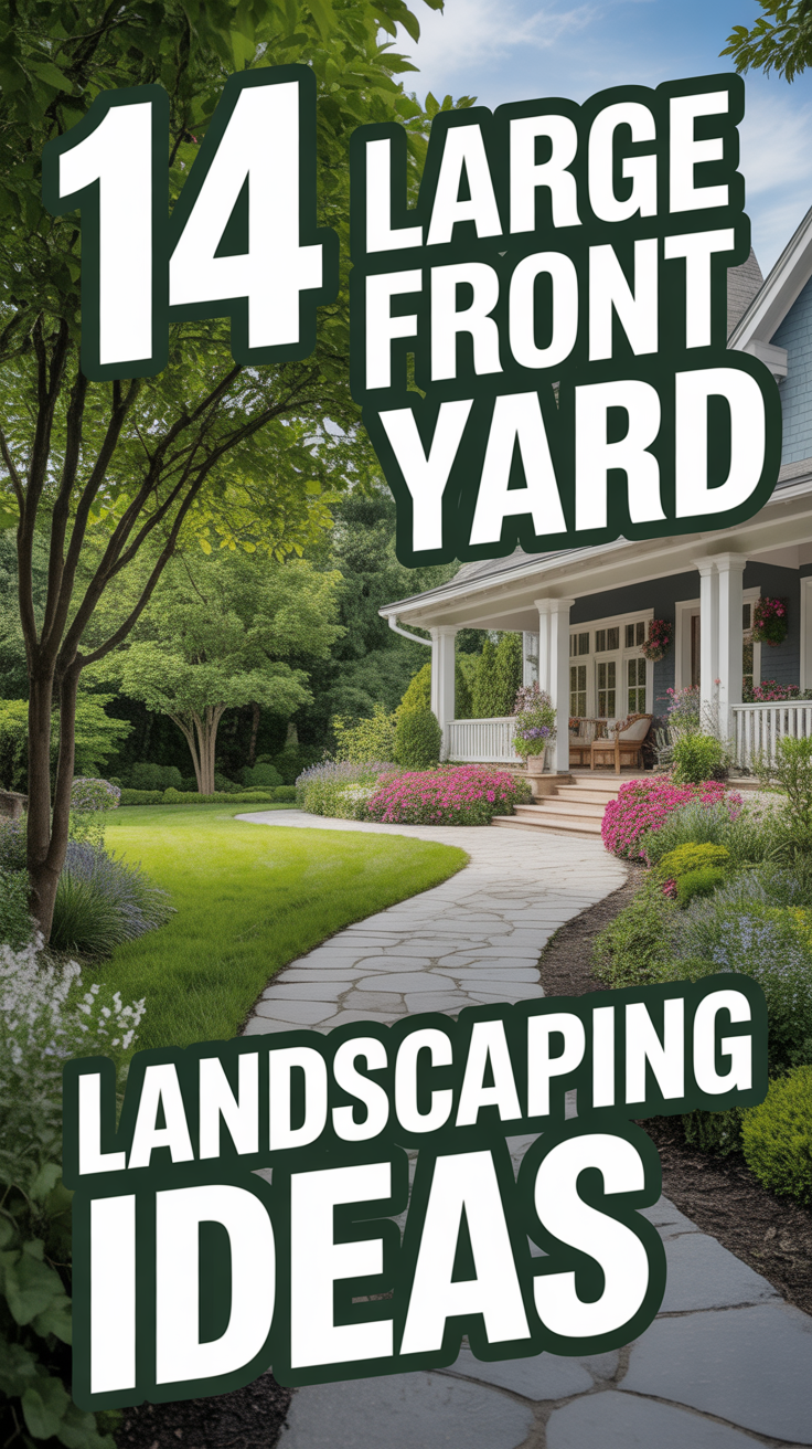 🌱 14 Large Front Yard Landscaping Ideas