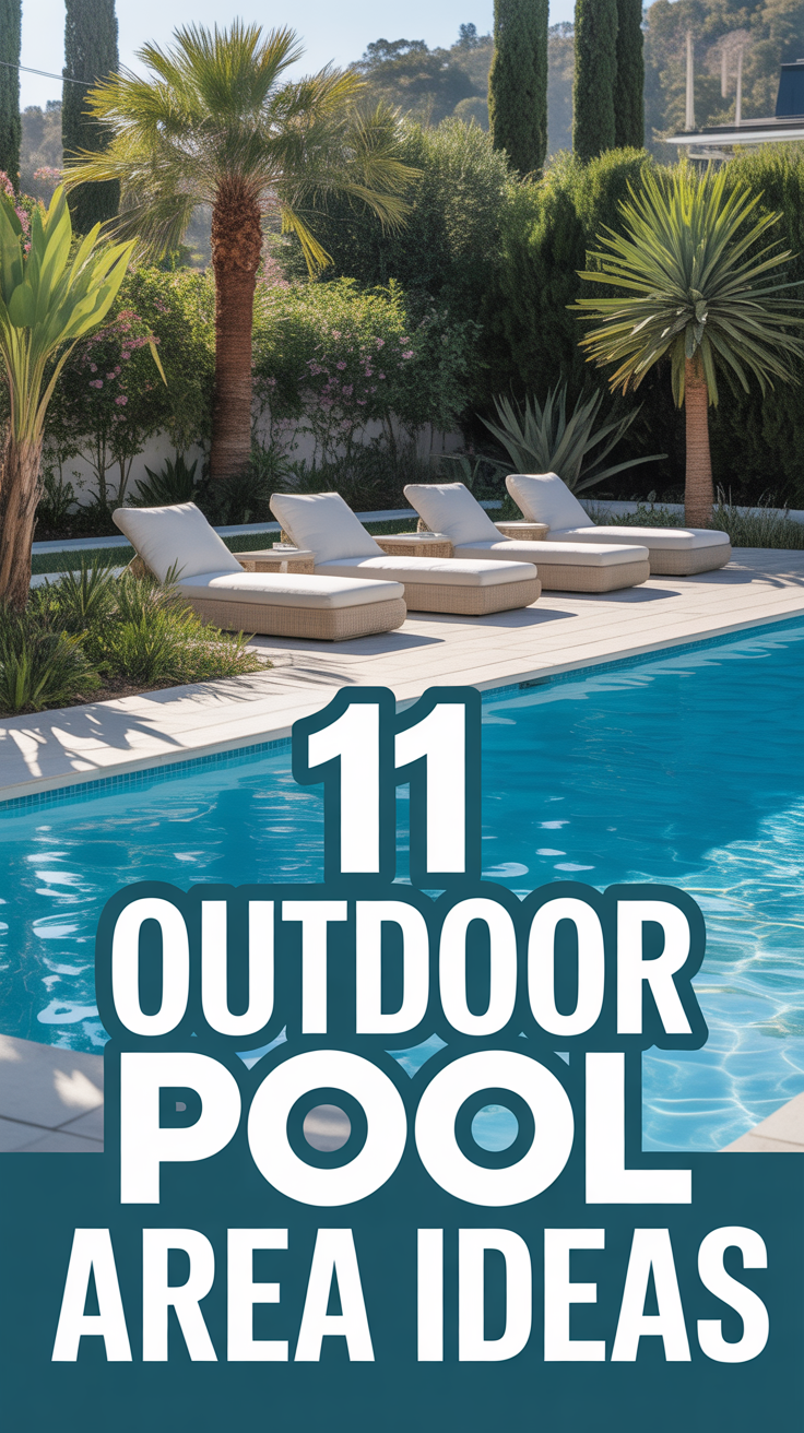 ☀️ 11 Outdoor Pool Area Ideas