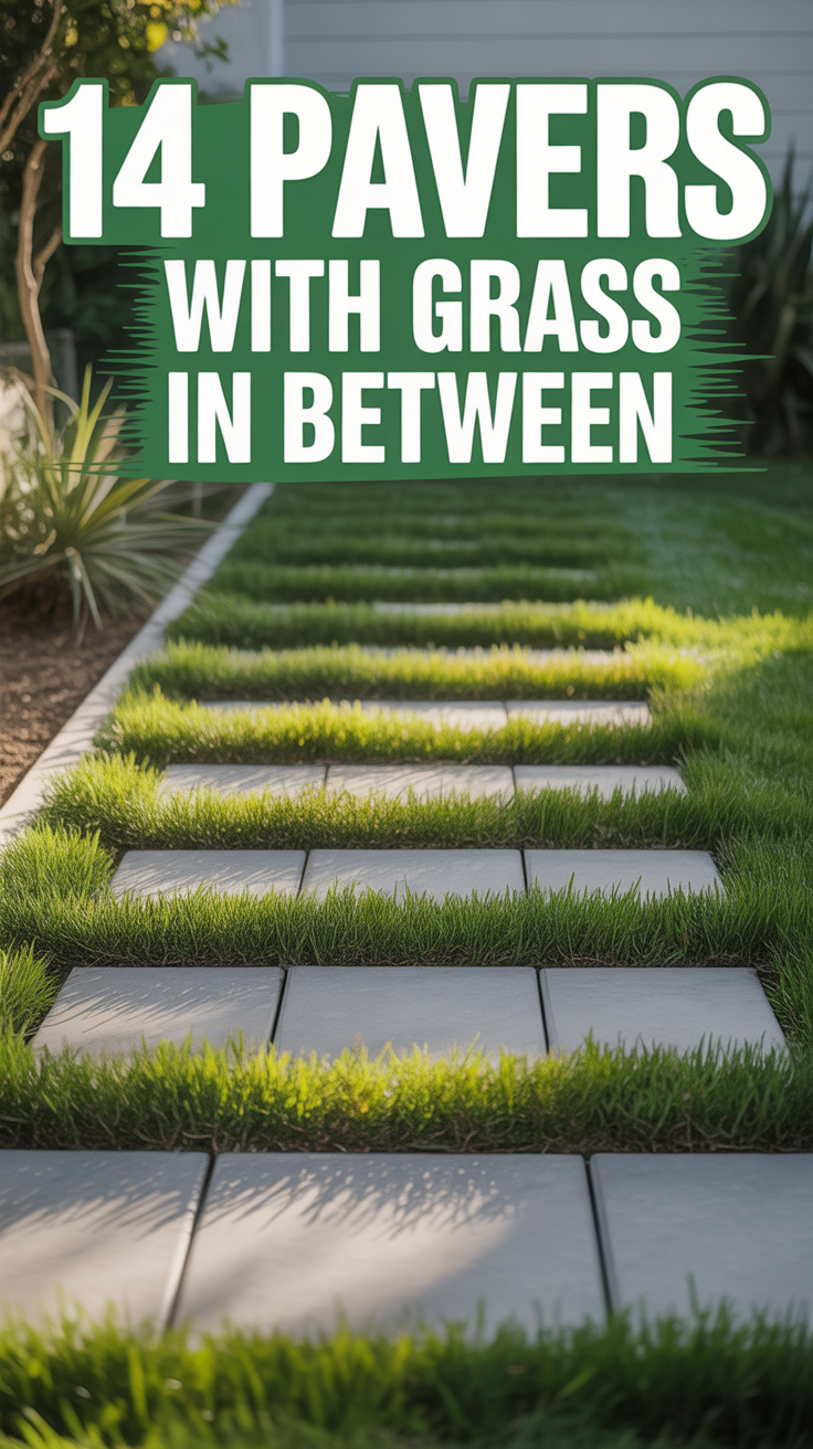 🌱 14 Pavers With Grass In Between