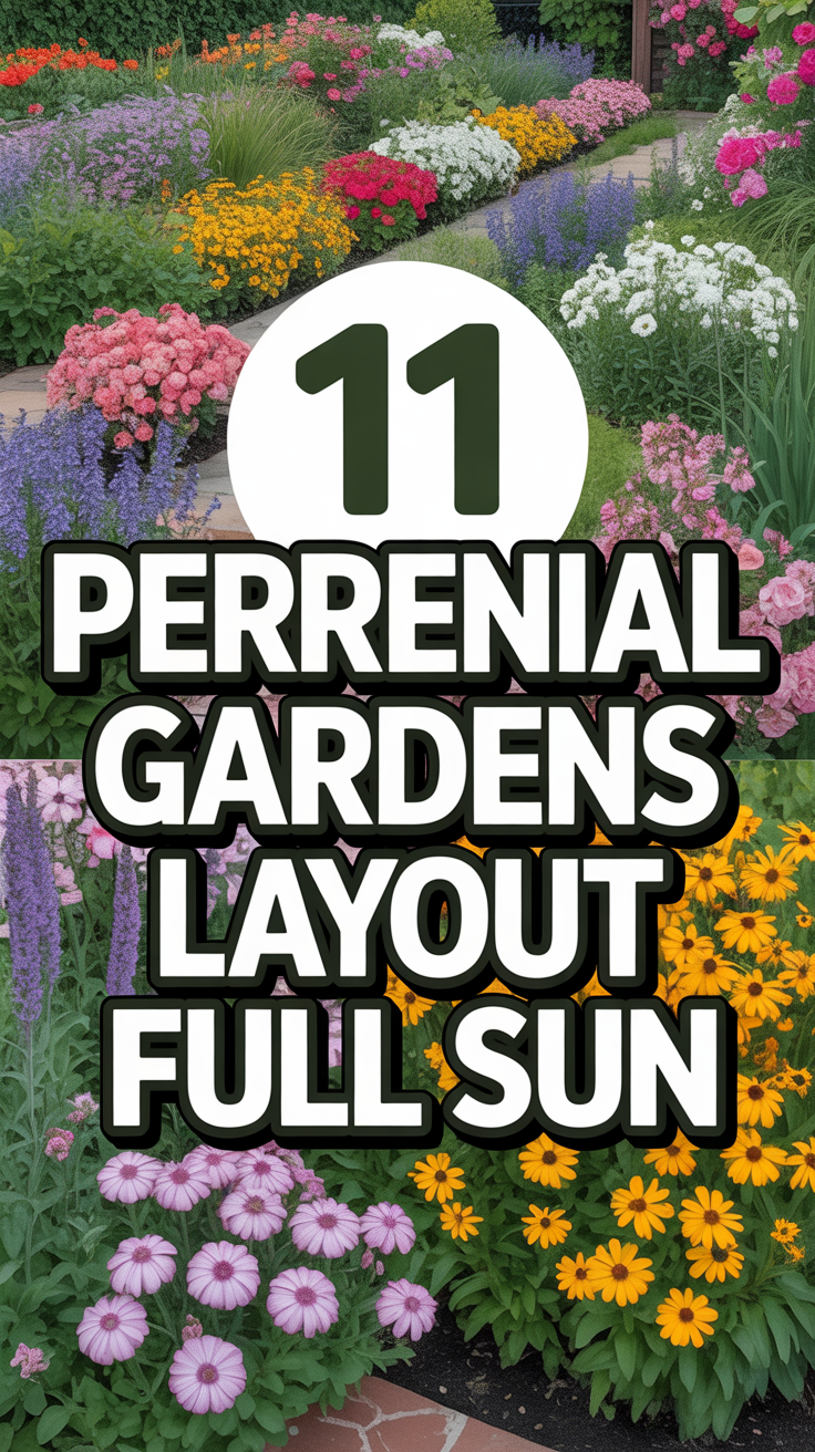 🌻 11 Perrenial Gardens Layout Full Sun