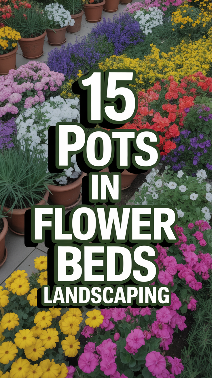 🪴 15 Pots In Flower Beds Landscaping