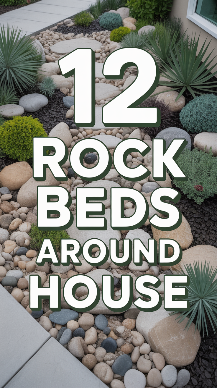 🪨 12 Rock Beds Around House
