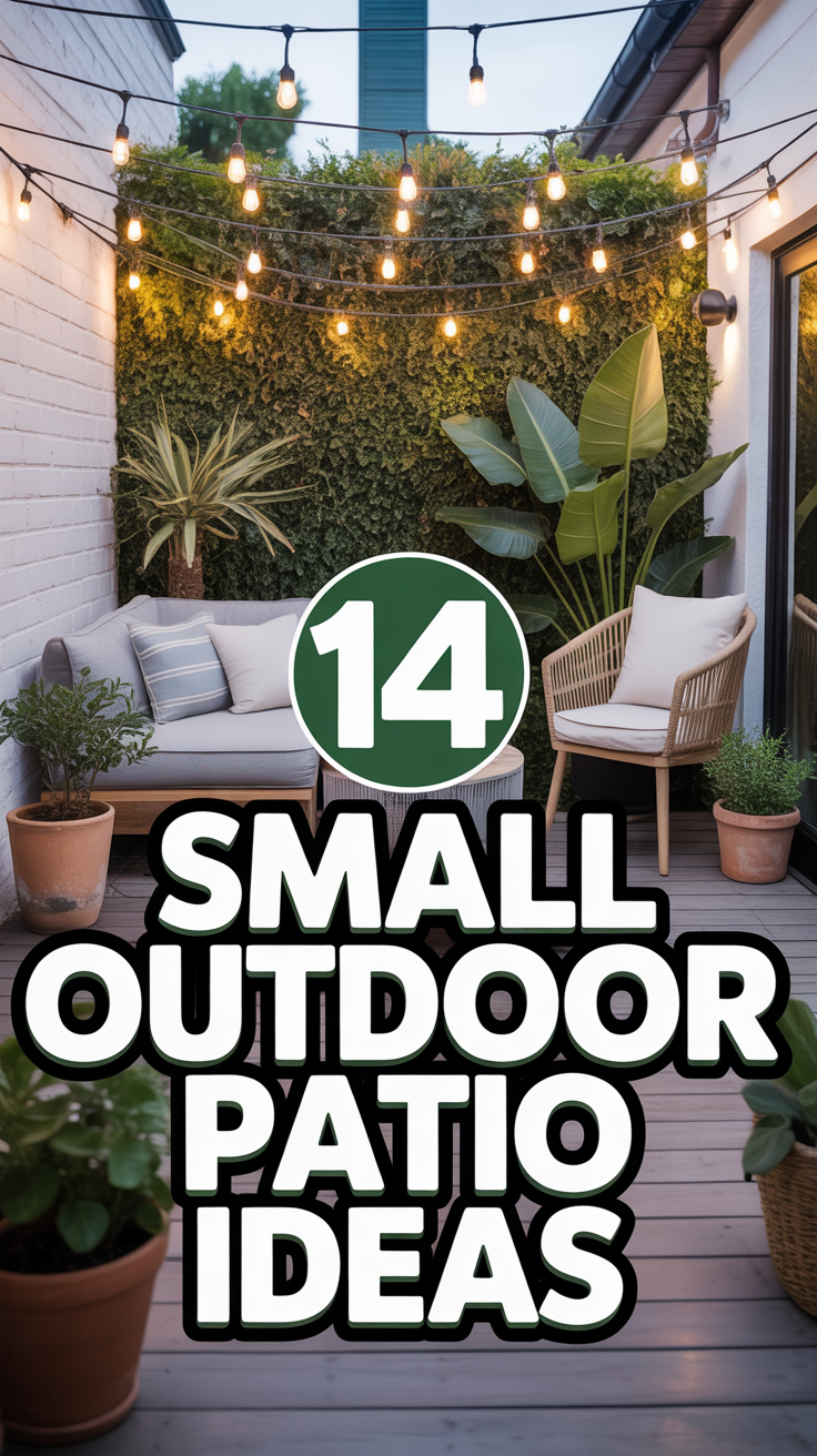 🌱 14 Small Outdoor Patio Ideas