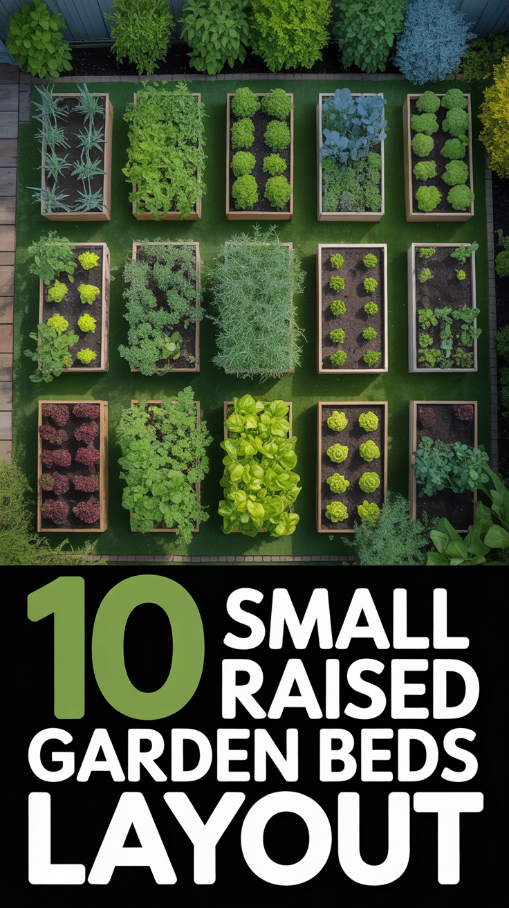 🌱 10 Small Raised Garden Beds Layout