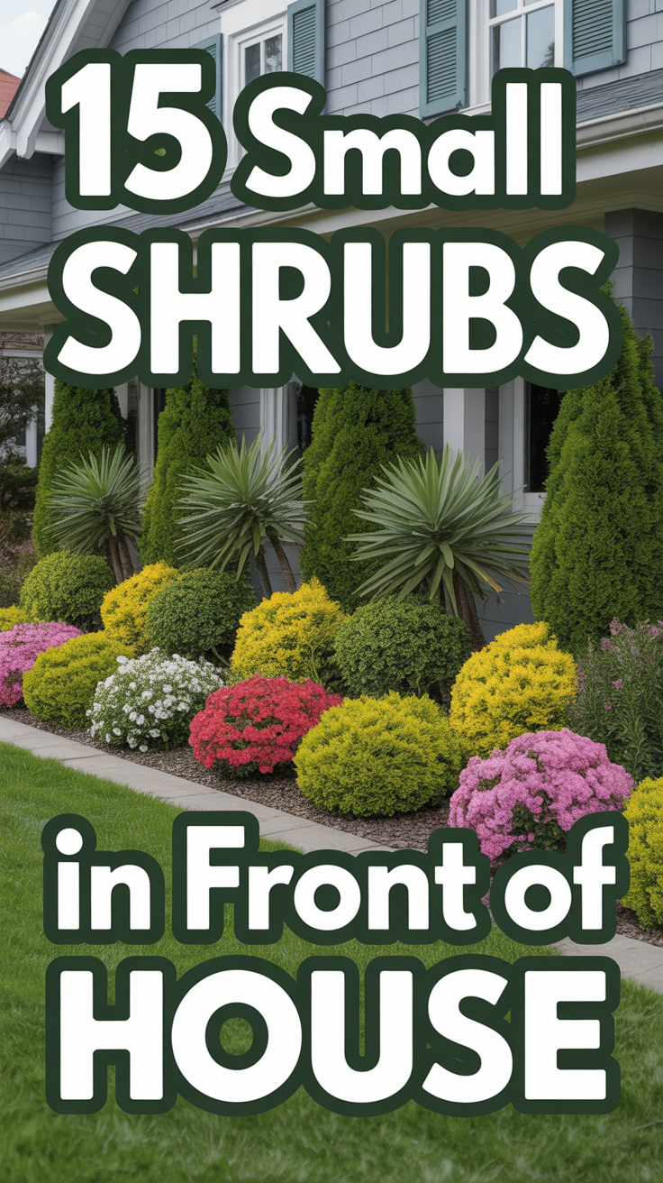 🌱 15 Small Shrubs In Front Of House