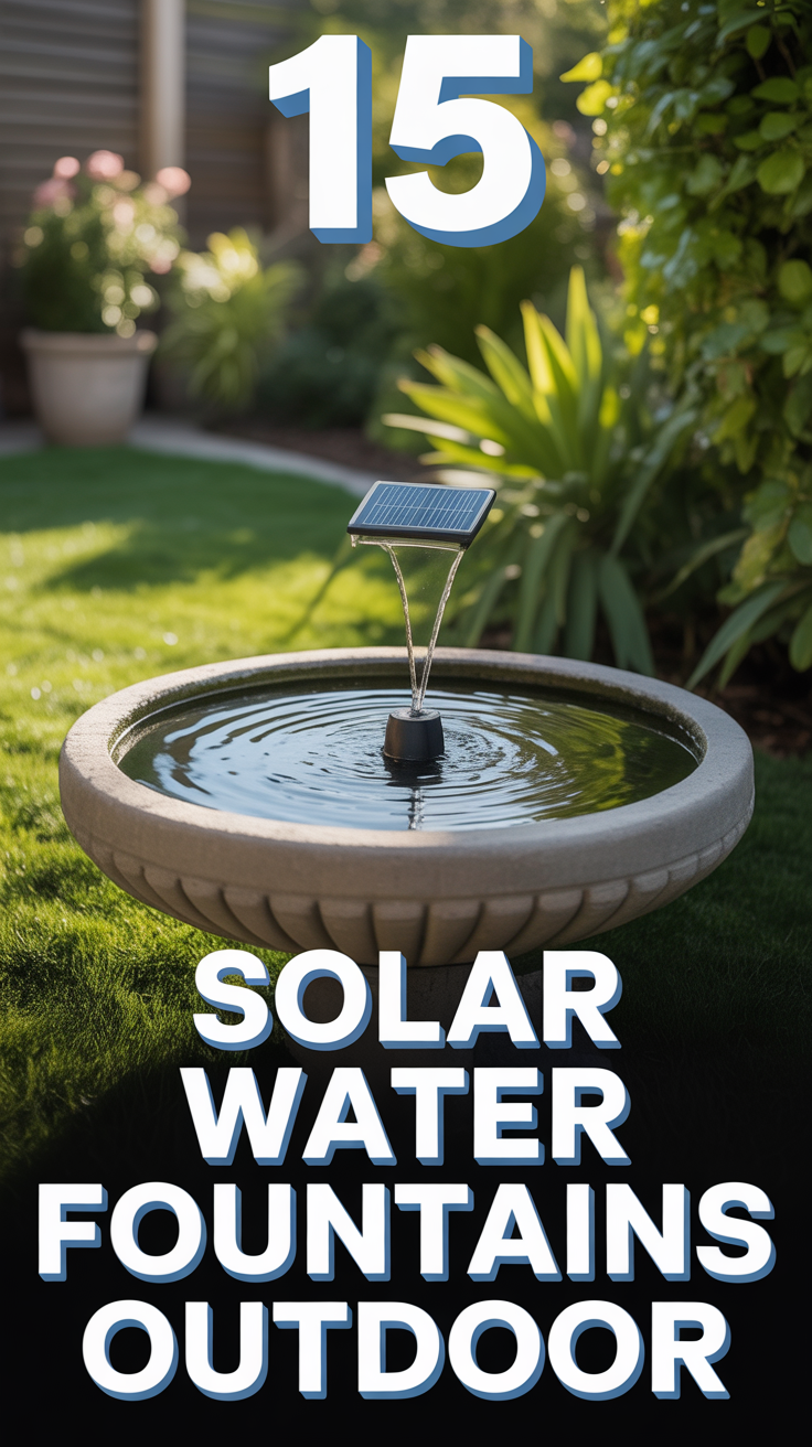 ⛲ 15 Solar Water Fountains Outdoor