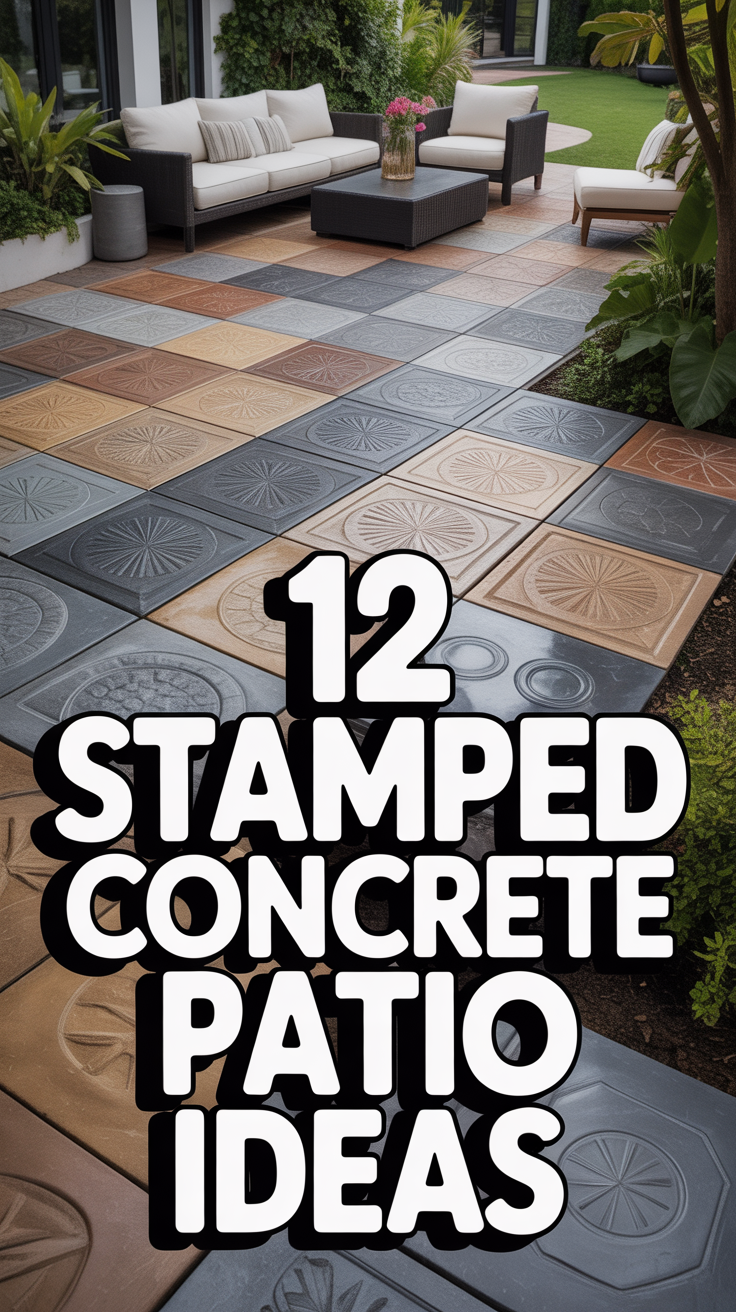 ✨ 12 Stamped Concrete Patio Ideas