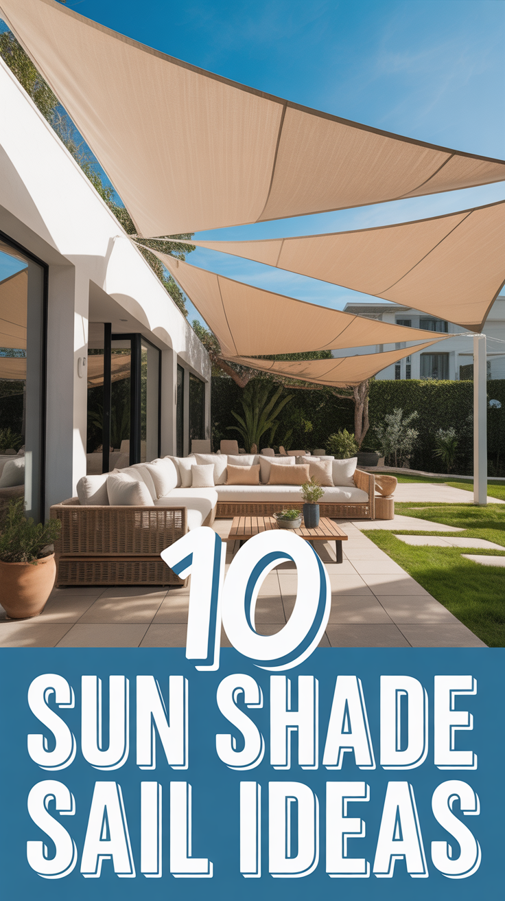 ☀️ 10 Sun Shade Sail Ideas