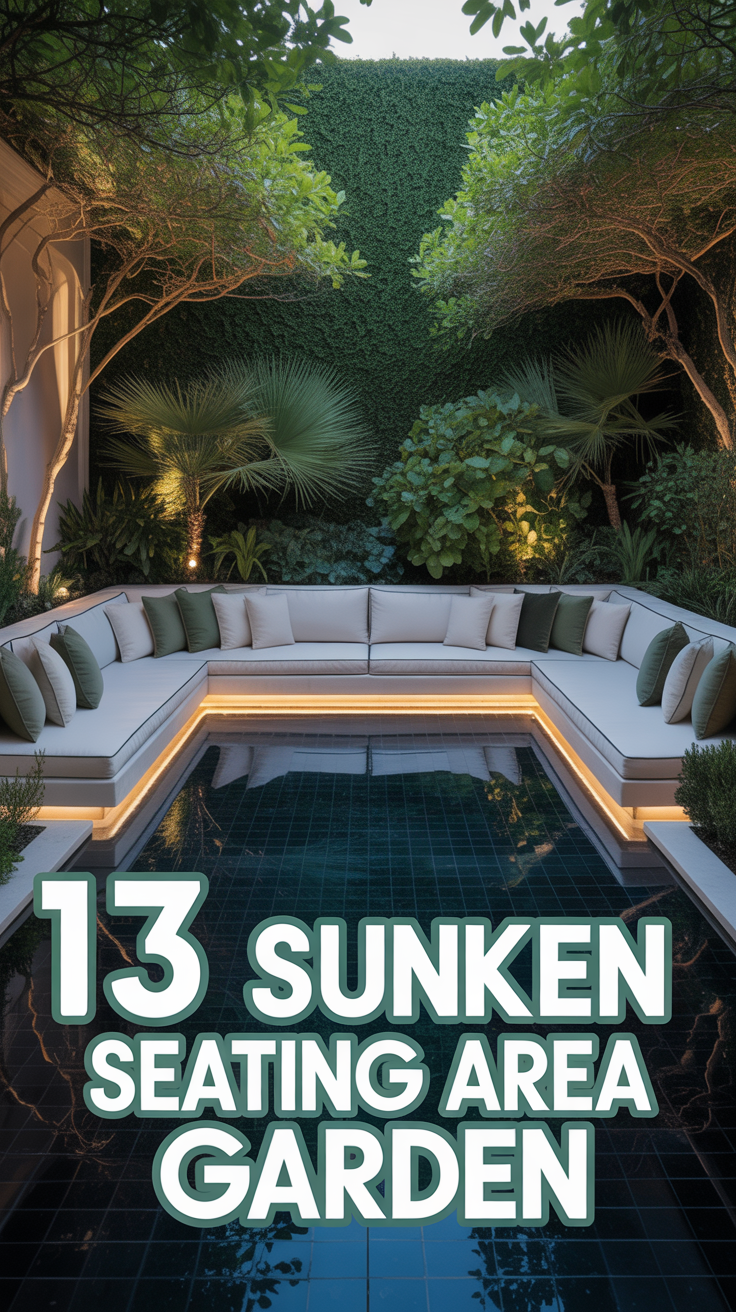 🌿 13 Sunken Seating Area Garden