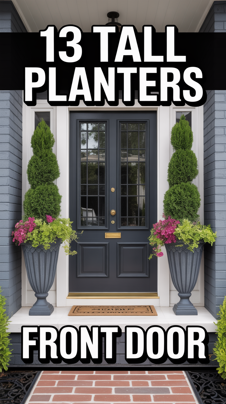 🌱 13 Tall Planters Front Door