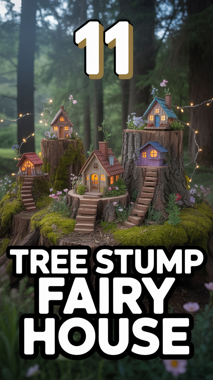 🧚‍♀️ 11 Tree Stump Fairy House