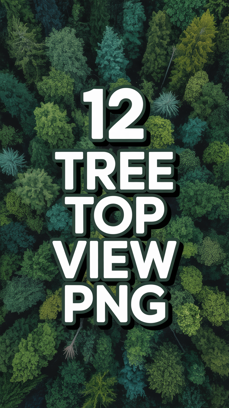 🌳 12 Tree Top View PNG
