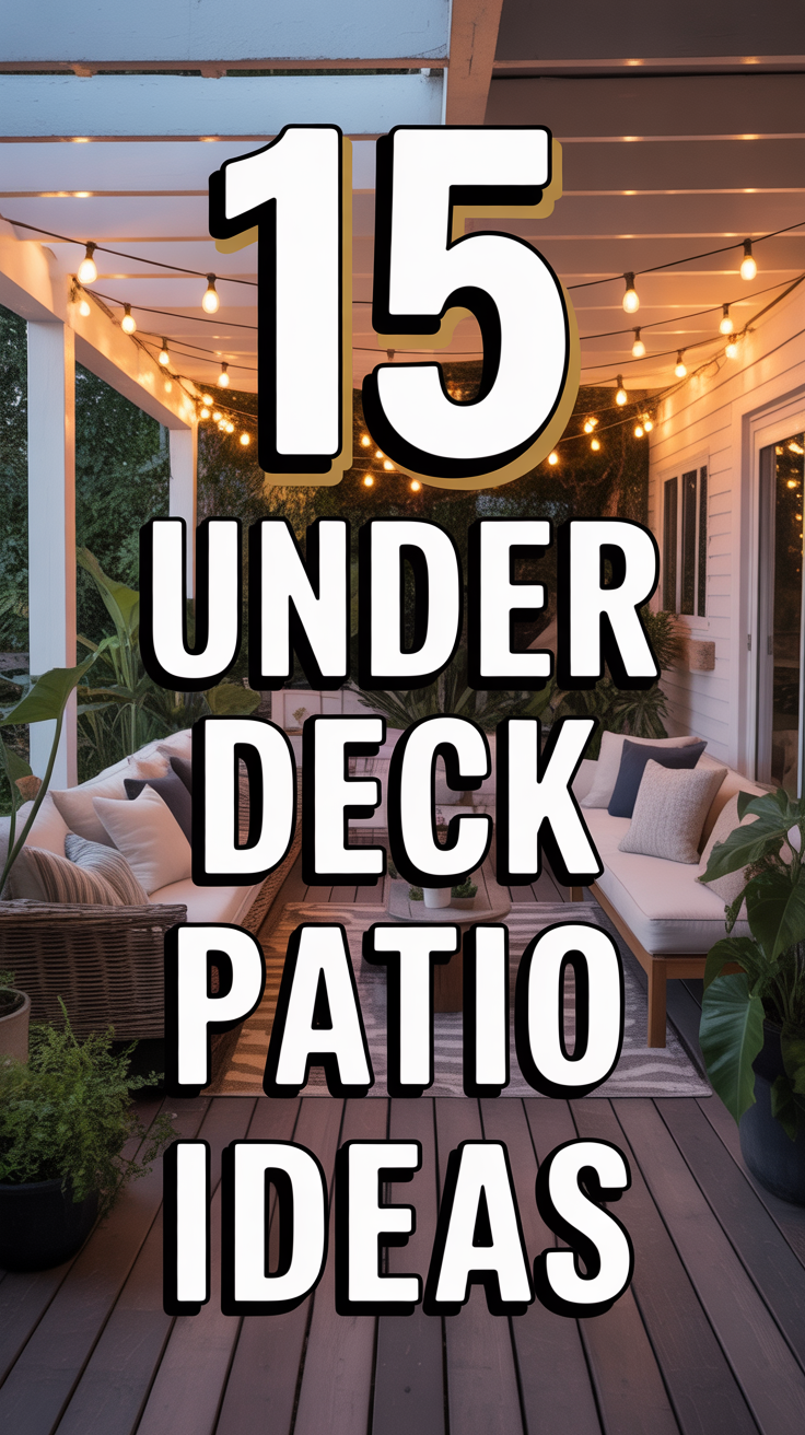 ☀️ 15 Under Deck Patio Ideas