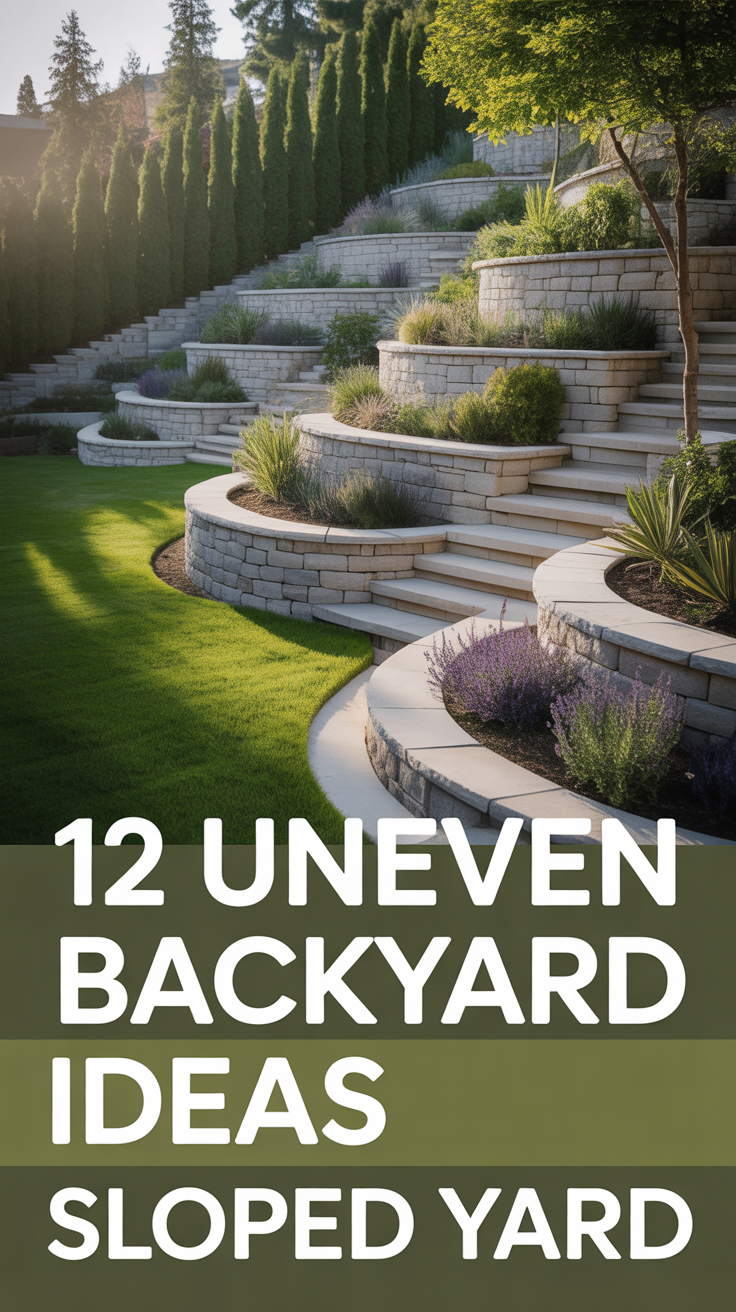 ⛰️ 12 Uneven Backyard Ideas Sloped Yard