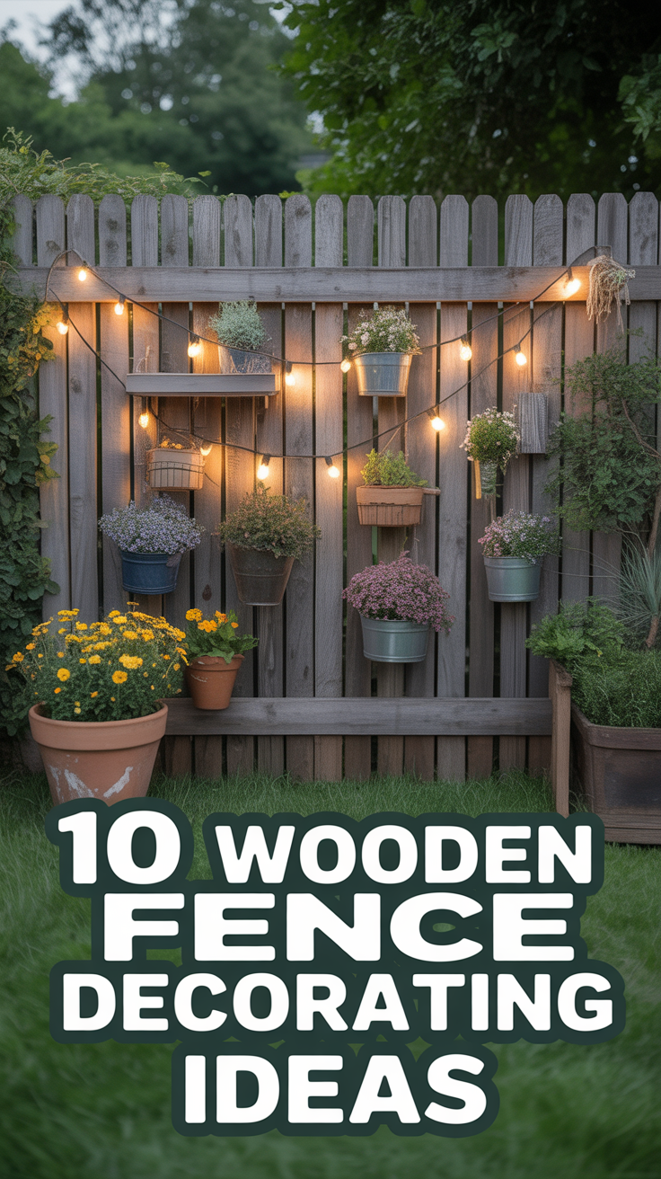🌳 10 Wooden Fence Decorating Ideas