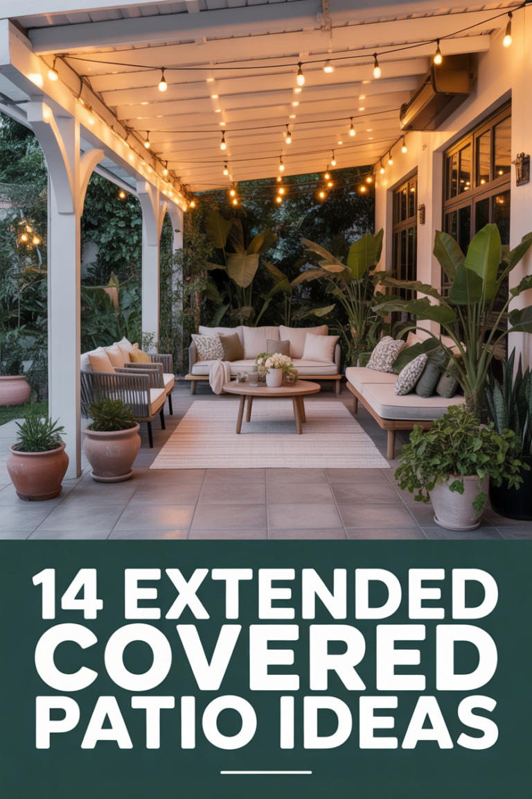 🌴 14 Extended Covered Patio Ideas