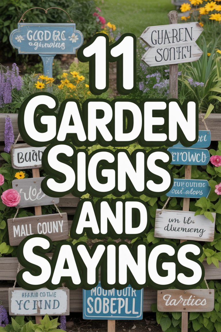 🌱 11 Garden Signs And Sayings