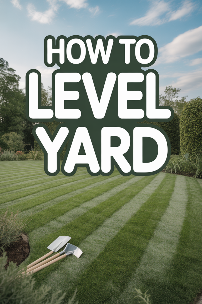 🌿 How To Level Yard