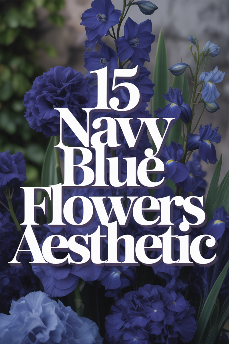 💙 15 Navy Blue Flowers Aesthetic