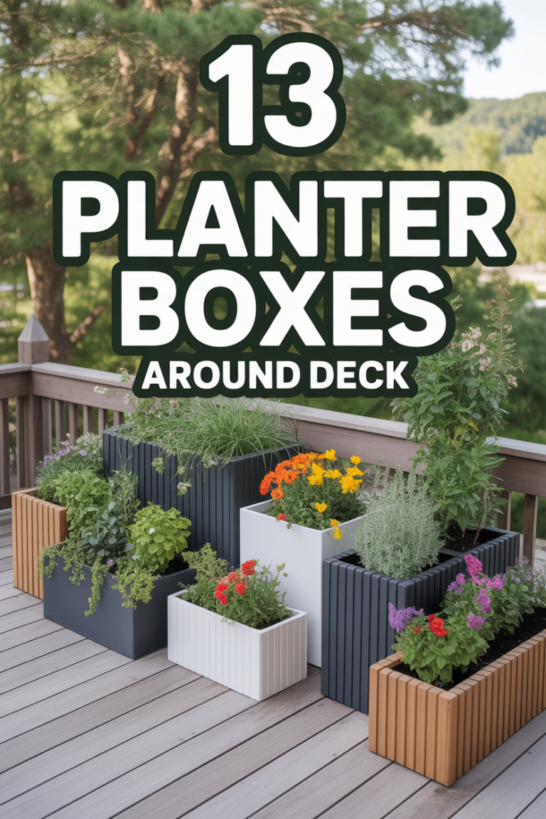 🌱 13 Planter Boxes Around Deck