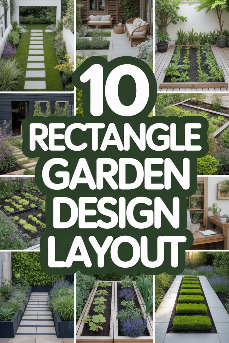 🌱 10 Rectangle Garden Design Layout