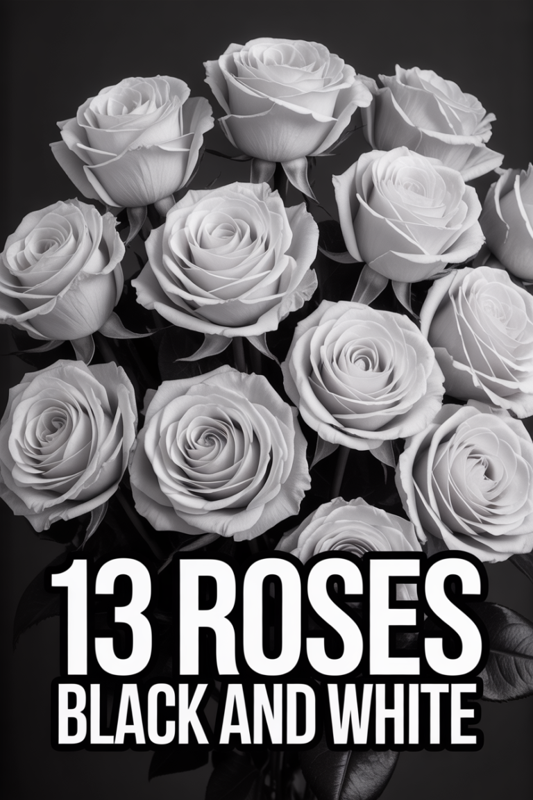 🖤 13 Roses Black And White